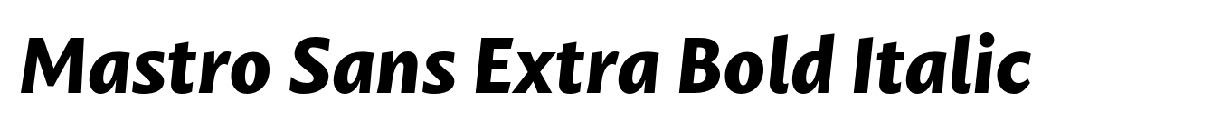 Mastro Sans Extra Bold Italic